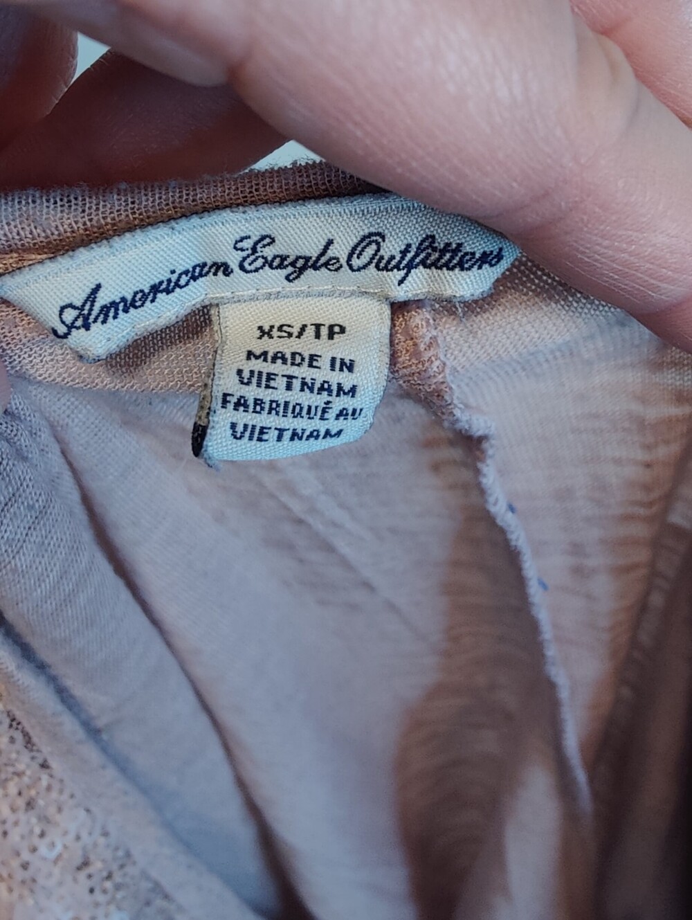 American Eagle Metallic Sequin Cap Sleeve Top XS 2013 - Picture 5 of 7
